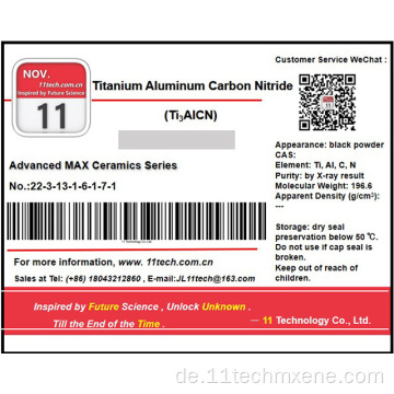 Zweidimensionales Übergangsmetall -Ti3alcn -Pulver